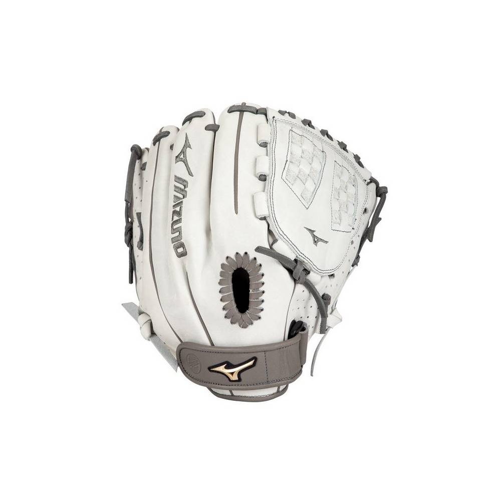 Guanti Mizuno Softball Prime Elite Pitcher Fastpitch 12" Donna - Bianche/Grigie - 50328-KCUQ